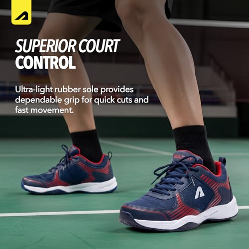 Image of Boldfit Badminton Shoes for Man Lightweight Non Marking Shoes for Badminton Breathable Anti Skid Shoe for Man Shuttle Non Marking Indoor Shoe for Pickleball, Tennis, Padel