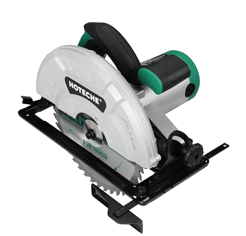 Hoteche 2300W Handkreissäge, 255MM TCT-Sägeblatt, 3300U/min, Aluminiumgehäuse, Farbbox