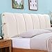 CHENGH Tinta Unita Cuscini da Lettura Copri Testata Letto Rigido in Legno Addensato Anti-collisione all-Inclusive Schienale Letto Copripiumino Copripolvere,Beige-180 * 50cm