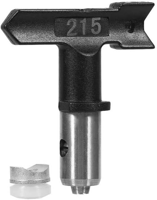 1Pc Spray Gun Reversible Tungsten Steel Airless Paint Spray Gun Tip Nozzle Useful Tool Black Paint Gun Accessoies (Color : 215)