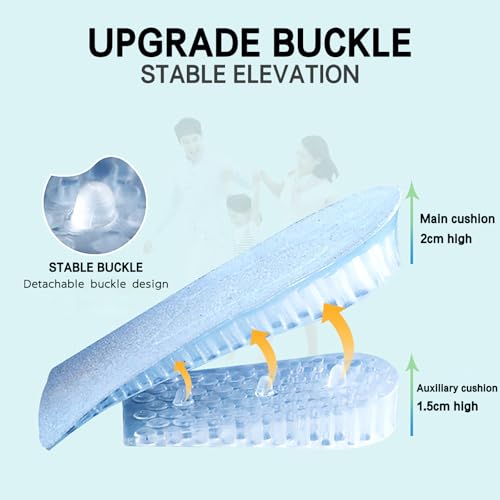 Plantillas elevadoras de silicona de 6.5 cm para hombres y mujeres miniatura 4