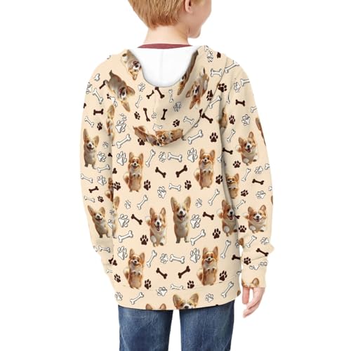 HUIACONG Boys Zip Up Hoodie with Pockets for Kids Children Sweatshirts4