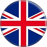 Square Deal Recordings & Supplies British Flag - 1.25' Round Button