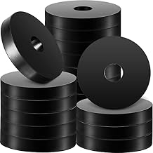 20 Pcs 1 1/2 OD x 3/8 ID x 1/4 Inch Thickness Rubber Spacer Flat Rubber Bushings Neoprene Washers for Screws Bolts Faucet Household Appliances