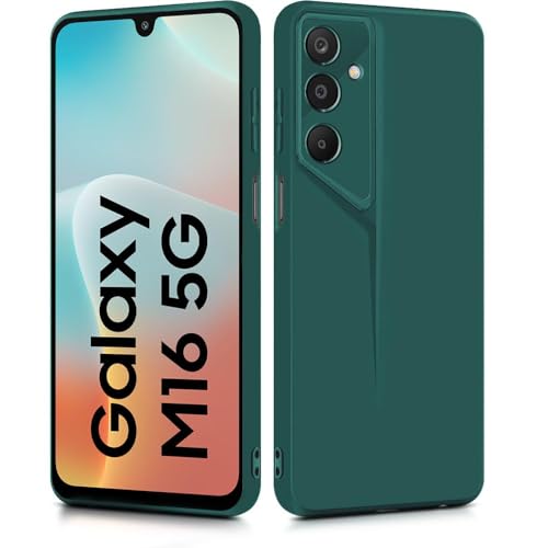 Image of WOW IMAGINE Slim Back Cover for Samsung Galaxy M16 5G | Galaxy F16 5G | Blade Series Ultra Thin Case with Lightweight Design | Camera Protection | Soft Matte Silicone Flexible Mobile Case - Green