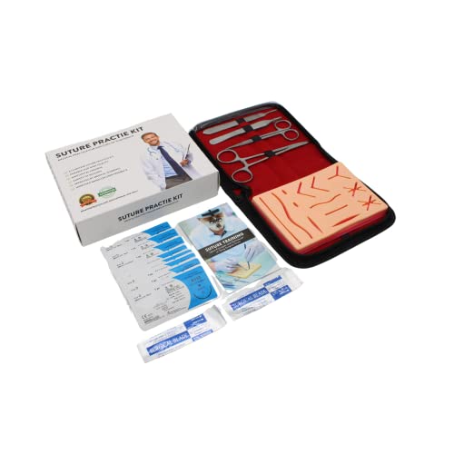 Ergode Suture Practice Kit, A Complete Suturing Practice Kit - Suture Practice Pad, Including All Suture Practice Kit Essentials, Complete Tools for Suture Skill Practice, Educational Use Only