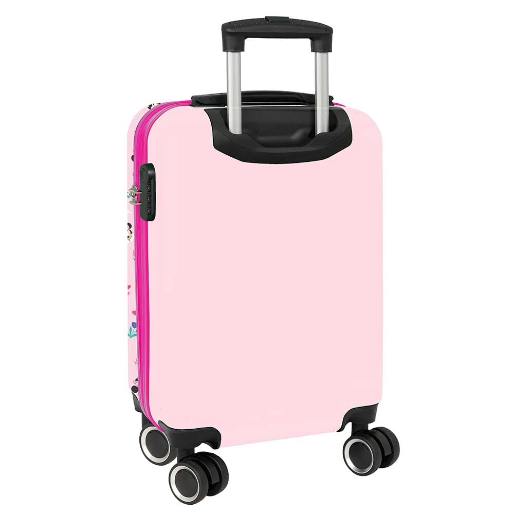 Safta | Maleta de Cabina 20″ Disney Minnie Mouse Naive, Carcasa Rígida ABS+PC, 4 Ruedas Dobles 360º, Asa Telescópica 2 Posiciones 100 cm, Medidas 34,5x20x55 cm