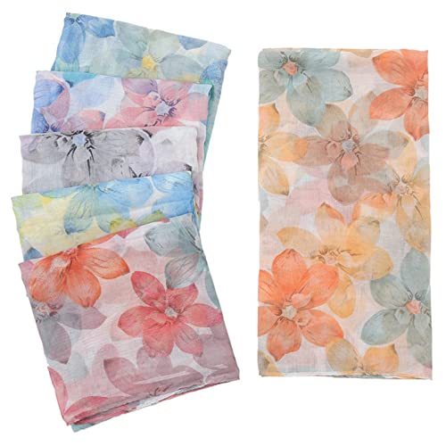 amokk Fashion Floral Scarfs for Women Lightweight Hijab Wraps and Shawls Head Scarves4
