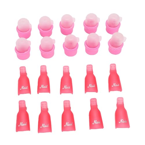 Cosiki Set de 10 Clips Nail Soak Off Estándar y 10 Mini miniatura 1