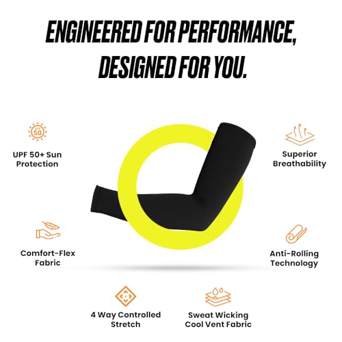 Statix Arm Sleeves for Men and Women Sun Protection Sports Sleeves for Tattoo Cover Gardening & Outdoor Use S to 3XL3
