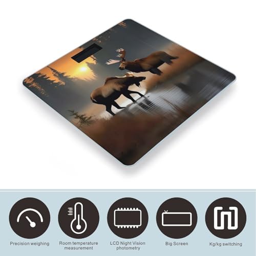 Báscula digital de vidrio templado para baño 400 lb miniatura 3