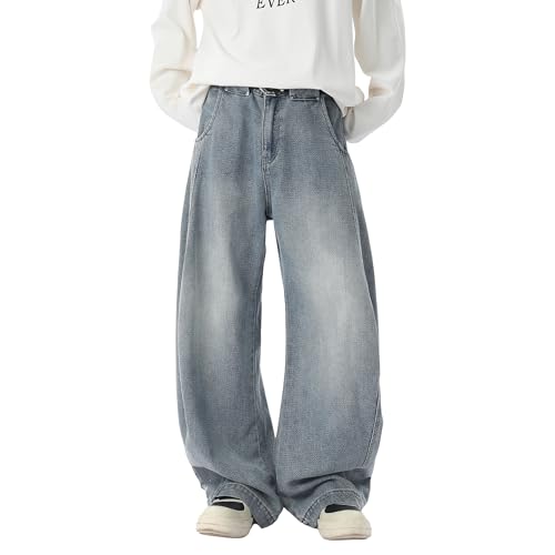 DOSLAVIDA Baggy Jeans Y2K Hip Hop Jeans Vintage Denim Pants Streetwear Skater Casual Wide Leg Trousers2