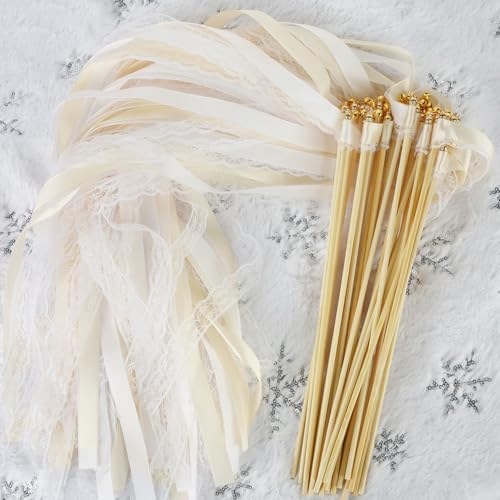 Wedding Wands 30 Stück Zauberstäbe Hochzeit Luftschlangen,Hochzeit Stäbe mit Glöckchen,Romantic Seidenfeenstab für Hochzeiten Geburtstage Partys Feiertagsfeiern Verwendet Weihnachten- (Beige) Wedding Wands 30 Stück Zauberstäbe Hochzeit Luftschlangen,Hochzeit Stäbe mit Glöckchen,Romantic Seidenfeenstab für Hochzeiten Geburtstage Partys Feiertagsfeiern Verwendet Weihnachten- (Beige)