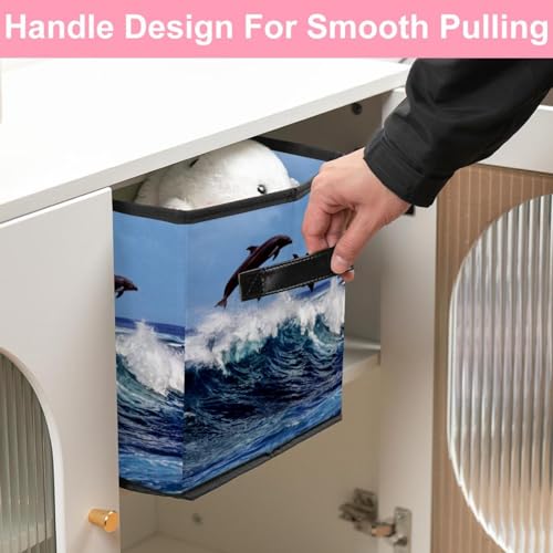 Boîte de rangement pliable pour jouets permettant de libérer l'espace au sol - 7