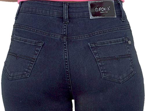 Image of FCK-3 Stretchable Denim Pencil Fit Regular Fit High Waist Jeans for Women