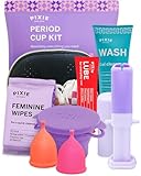 Pixie Menstrual Cup Starter Kit - Everything You Need and Perfect for Beginners - Best Way to Learn Period Cups
