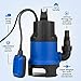 SumpMarine Automatic 1/2 HP Submersible Utility Pump, Clean Water Sump Pump, w/ 25’ Cord, Float Switch - Moves Up-To 2,000 Gallon Per Hour from Flooded Areas, Pool, Hot Tub, Rain Barrel, Pond
