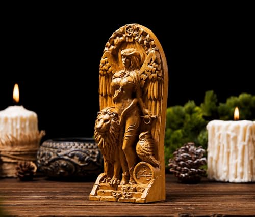Estatua Diosa Lilith Demonio Madera Decoración Occulta miniatura 5