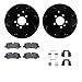 Dynamic Friction Company Rear Brake Rotors-Drilled and Slotted-Black with 5000 Advanced Brake Pads includes Hardware 8512-11026