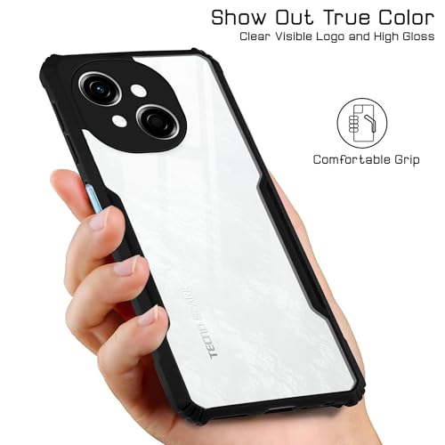 Image of Jkobi Back Case Cover for Tecno Spark Go 1 (Shockproof with Polycarbonate Clear Panel | Professional Black)