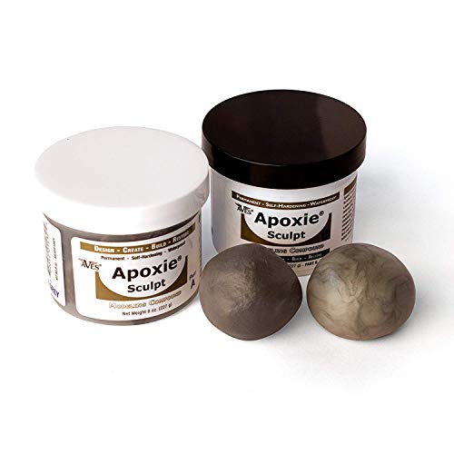 Apoxie Sculpt - 2 Part Modeling Compound (A & B) - 1 Pound, Silver Grey