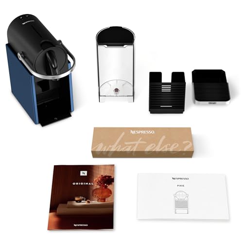 Image of Nespresso Pixie De'Longhi Espresso Machine, Dark Blue