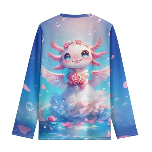 Image of WELLFLYHOM Long Sleeve T-Shirt for Boys Girls 3-16 Years Old Tee Tops Crewneck Pullover Shirts Fall Outfits
