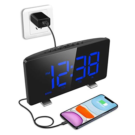 Digital Alarm Clock, ELEGIANT Alarm Clocks for Bedrooms with FM Radio, Dual Alarms, 7.3'' LED Screen, USB Port for Charging, 4 Brightness, 12/24H, Automatic Dimmer, Snooze Digital Clock for Kid Senior