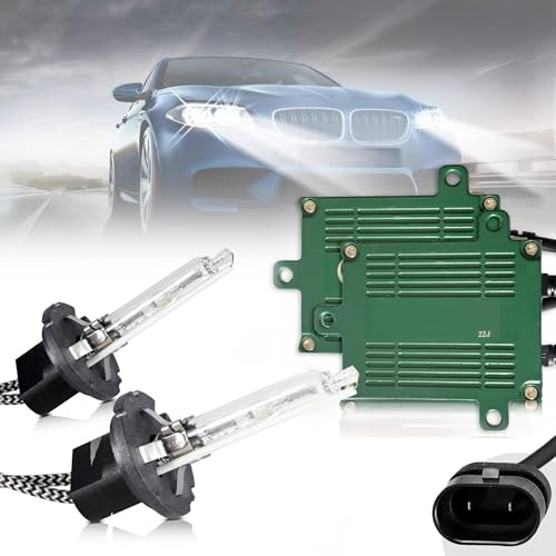 VLAND D2H Xenon Brenner Scheinwerferlampe, passend für VLAND Scheinwerfer, Scheinwerferlampen-Ersatz für Abblendlicht, 6000 K, Weiß, 2 Stück/Set (55W D2h Xenon mit Decoder)
