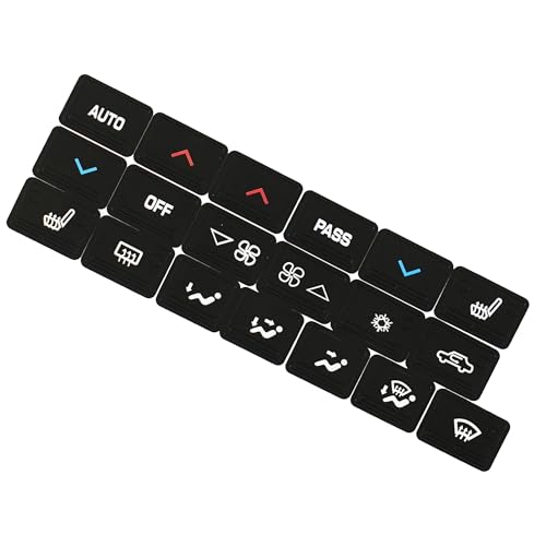 Image of Car Repair Decals Sticker fit for Buick Lacrosse 2005 2006 2007 2008 2009 Button Repair Decal Sticker Premium Vinyl Fix Ruined Button Steering A /C Radio Stickers Set Kits Repair Kit Control