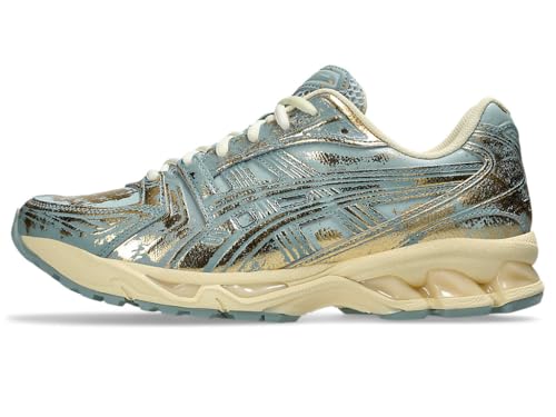Image of ASICS Unisex Gel-Kayano 14 Pure Gold /Cold Moss Sneakers - 8 UK Men / 7 UK Women (1203A476.200)