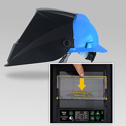 Antra True Color Top Optical 1/1/1/1 Wide Shade 3/5-14 With Shade Lock Large Viewing 12.5 Sqi Digital Solar Power Auto Darkening Welding Helmet Dp9-1X Tig Mig/Mag Mma Plasma 6+1 Extra Lens Covers #TOP4