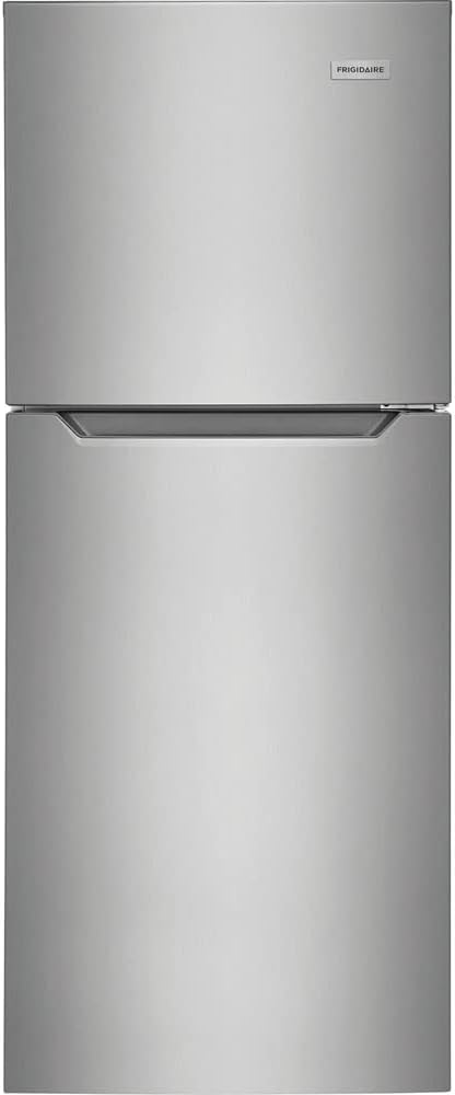 10.1 Cu. Ft. Compact ADA Top Freezer Refrigerator in Brushed Steel with Electronic Control Panel, Reversible Door Swing, ENERGY STAR