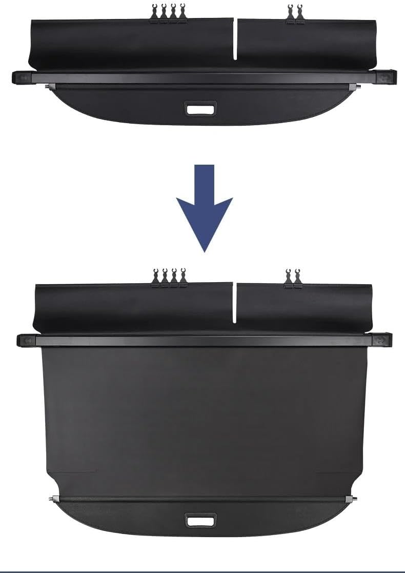 For Toyota For RAV4 2014-2018 Retractable Cargo Cover Waterproof Trunk Shield Auto Accessories Sturdy Boot Cover(Canvas)