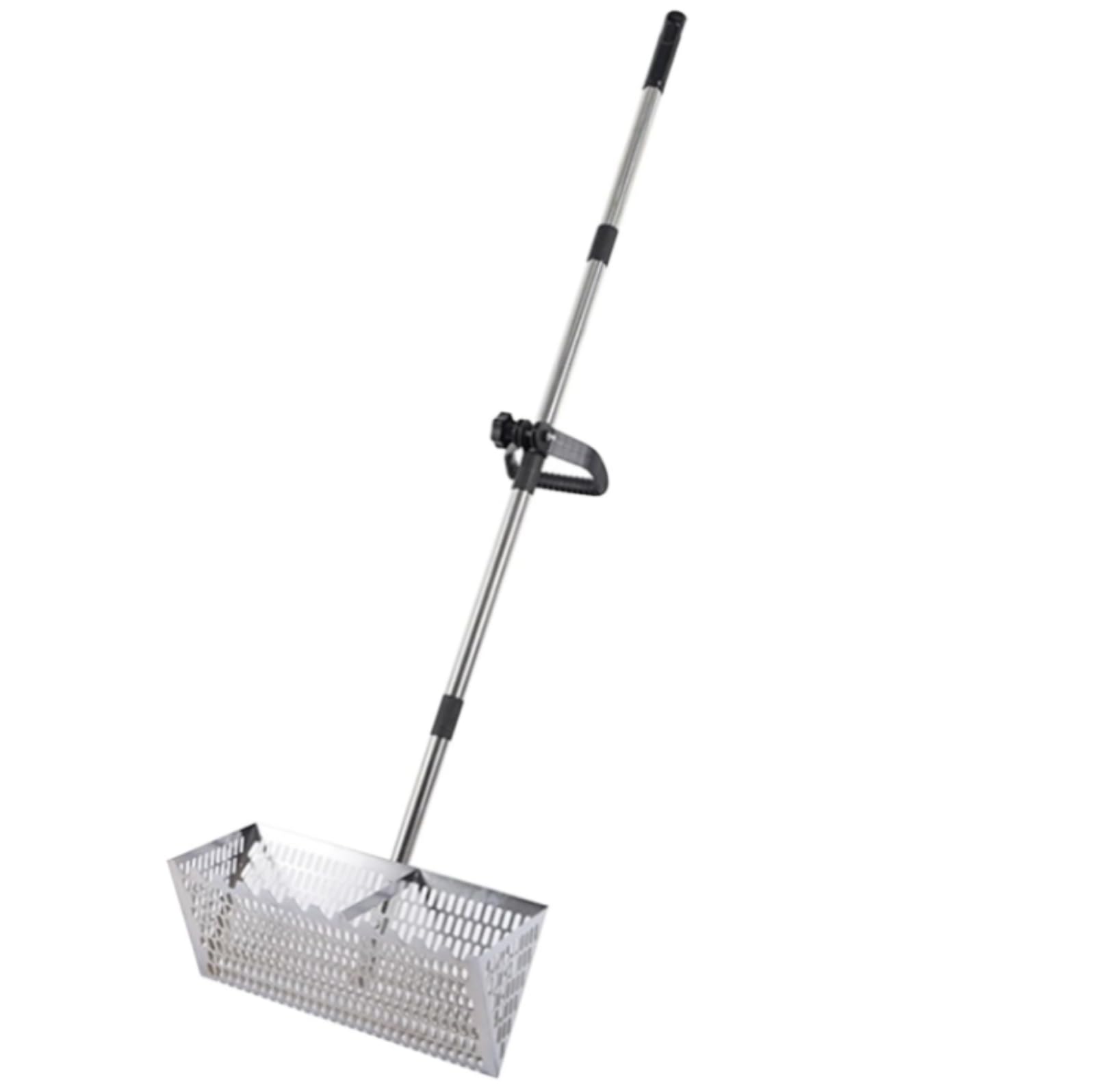 Pullo di Sabbia rastrellano di Sabbia di in Acciaio al Carbonio con Denti contundente e setaccio Staccabile per Impugnatura Non Slip per Giardino da Spiaggia