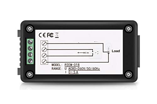 Image of AC 80V-260V Current Voltage Amperage Power Energy Panel Meter LCD Digital Display Ammeter Voltmeter Multimeter (5A)