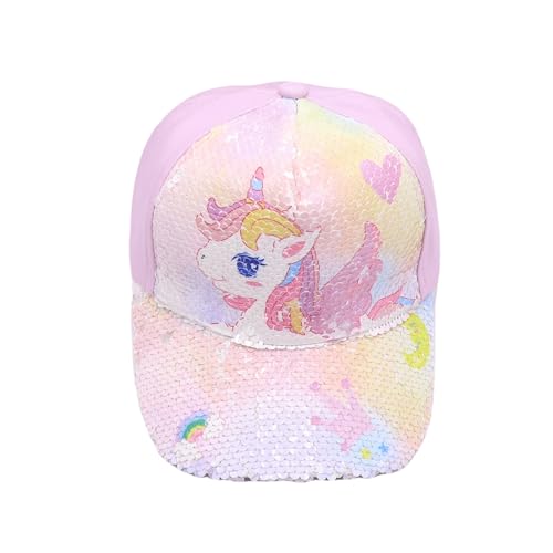 Kids Sparkle Sequins Baseball Hat Toddler Girls Ponytail Cap Adjustable Snapback Ball Caps3