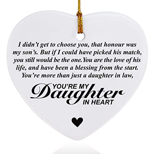 Image of Daughter in Law Gifts from Mother in Law, Christmas Birthday Gifts for Daughter in Law, Wedding Marriage Gift for Bride to Be, Ornament Keepsake Gift