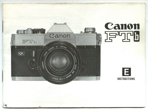 Canon FTb Instruction Manual Original