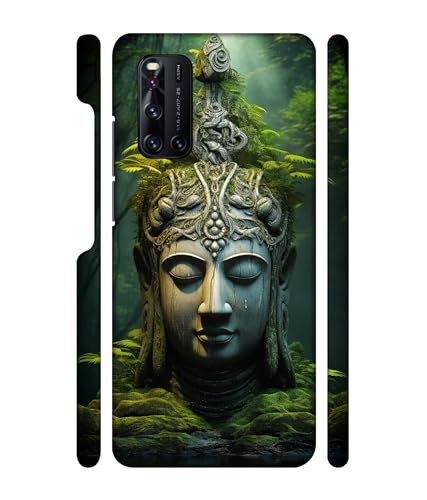 Image of Lord ''Buddha'' -(Statue) Printed Hard Mobile Back Cover & Case for Vivo V19, Designer | Protective & Premium Cover & Case