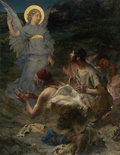 Impression d'affiches l'Annonciation aux bergers Jules Bastien Lepage pour tableau de salon