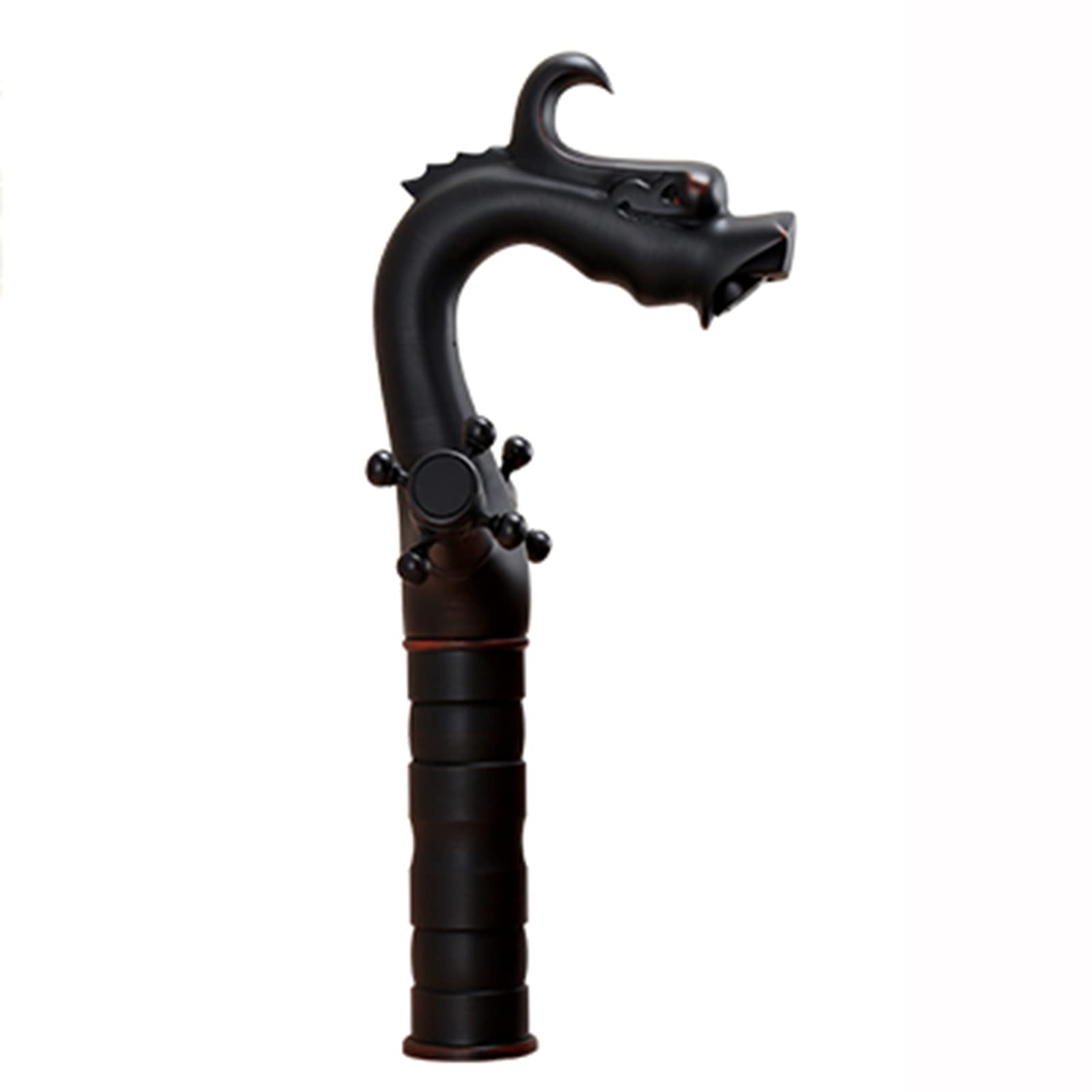 ZQFHSX Kitchen Sink Faucet, Single Hole Cold Hot Brass Faucet with Cross Knobs in and Black for Sink(Black B)