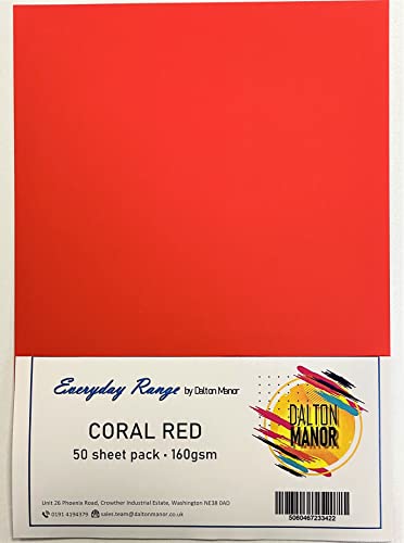 Dalton Manor - Risma di 50 fogli A4, Rosso