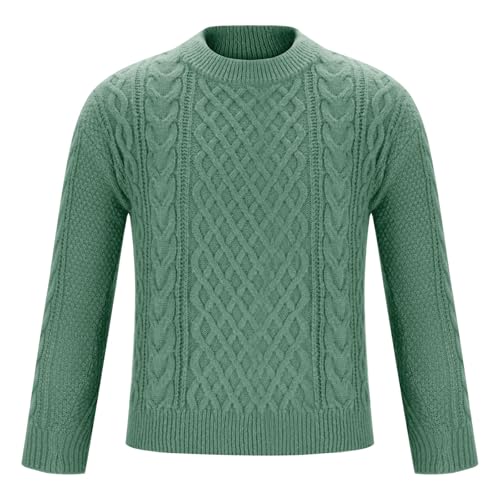 Mens Crewneck Cable Knit Sweater Textured Sweater Long Sleeve Pullover Sweaters Casual Ribbed Sweaters Soft Pullover3