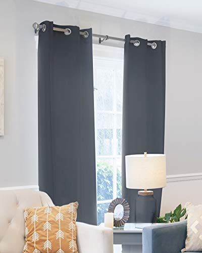 CHICOLOGY Window Curtains , Sun Blocking Curtains , Curtains for Living Room , Window Curtain Panels , Living Room Curtains , Living Room Curtains for Windows , Virginia Navy , 52