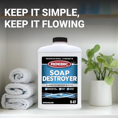 Roebic K-87-SD, Grease And Paper Digester: Exclusive Bacteria Eliminates Buildup in Septic Tank Pipes - 32 Fl Oz (Pack of 1)