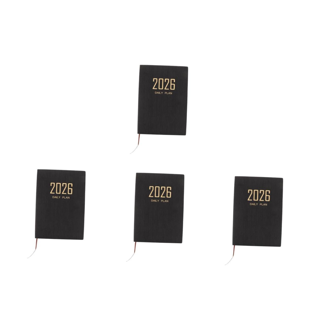 4 Piezas Planificador Semanal con Cubierta de PU Elegante Cuaderno Diario y Semanal Minimalista Portátil para Gestión de Personal y Profesional