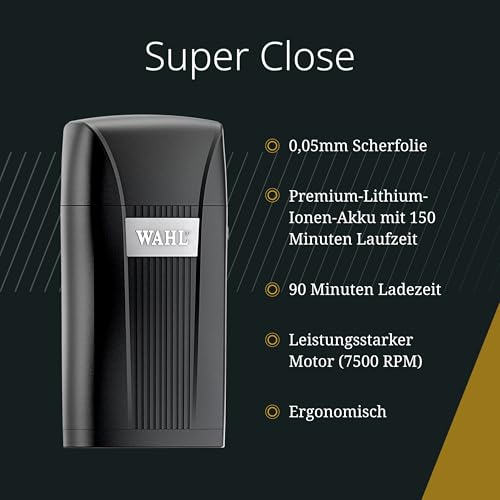 Wahl Super Close - Finishing Tool - Rasierapparat für präzises Fading, enges Schneiden und Fading auf der Kopfhaut