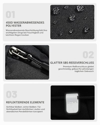 WATERFLY Bauchtasche Gürteltasche Herren Damen Hüfttasche mit RFID Schutz – Ansicht 6