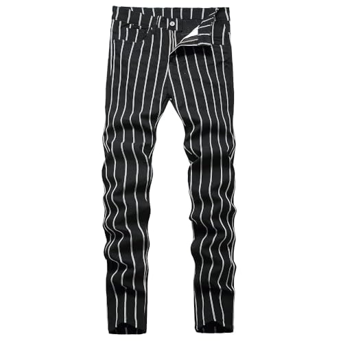 TENGINE Plaid Pants for Men, Mens Skinny Stretch Slim fit Chinos Golf Business Dress Casual Pants